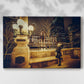 Chicago River Walk at Night - Gallery Wrapped Canvas