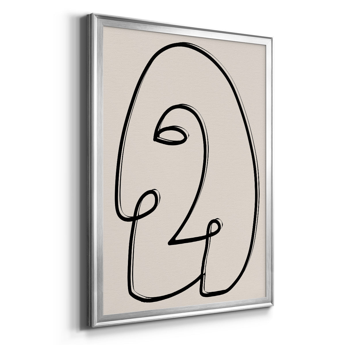 Face It II - Modern Framed Canvas Print