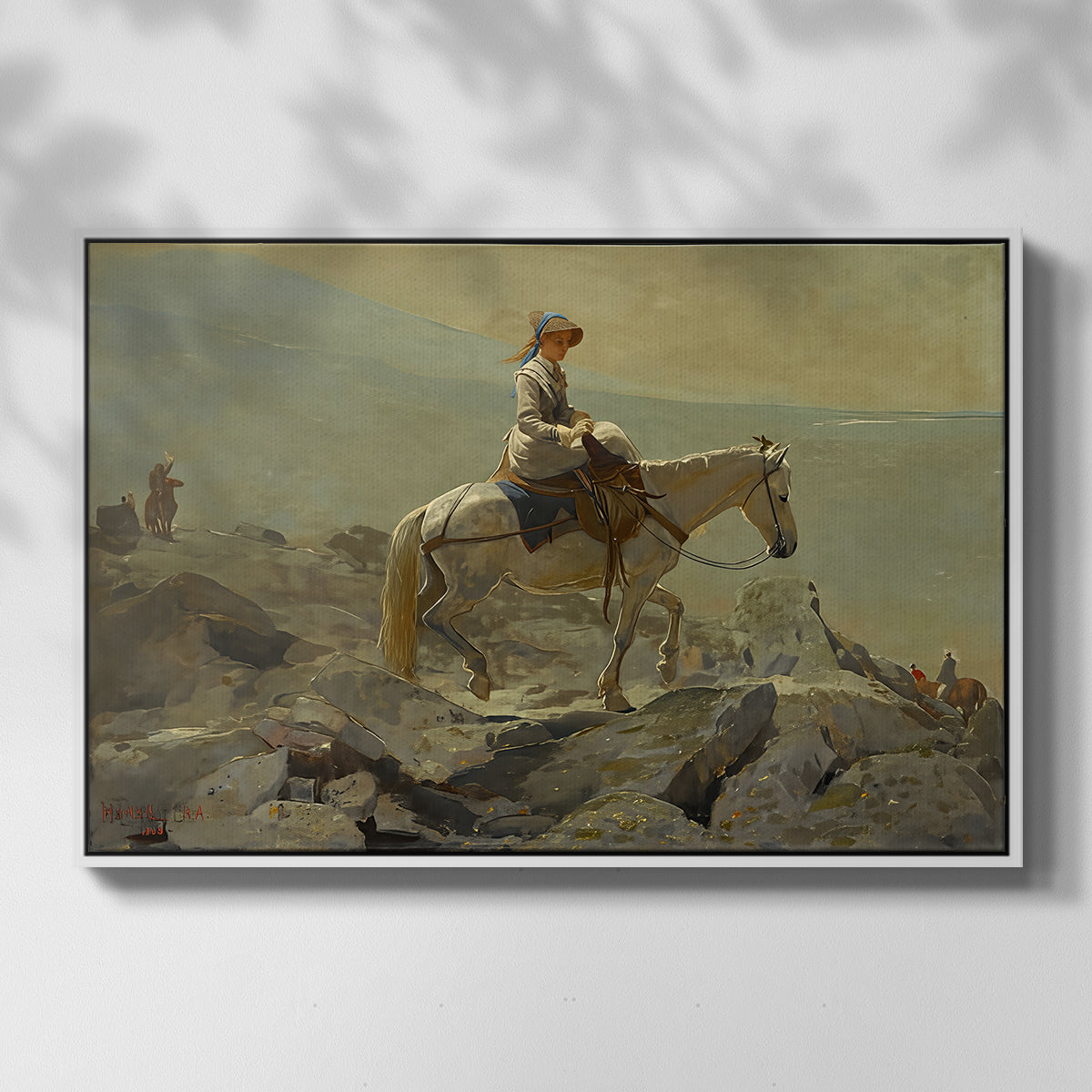 The Bridle Path, White Mountains, 1868 - Floater Framed Canvas Print