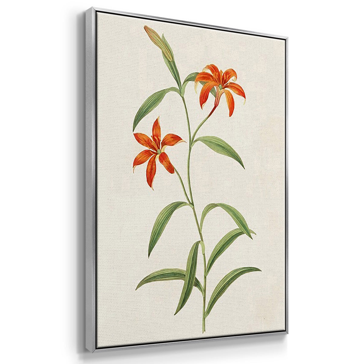 Flowers of the Seasons I - Framed Premium Gallery Wrapped Canvas L Frame 3 Piece Set - Ready to Hang