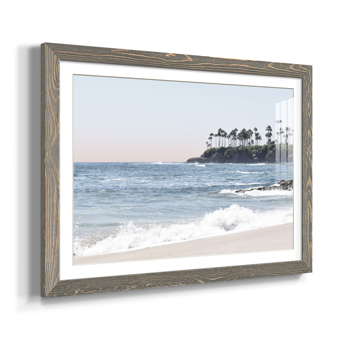Distant Palms - Barnwood Framed Art Print