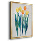 Tulips in a Row II - Modern Framed Canvas Print