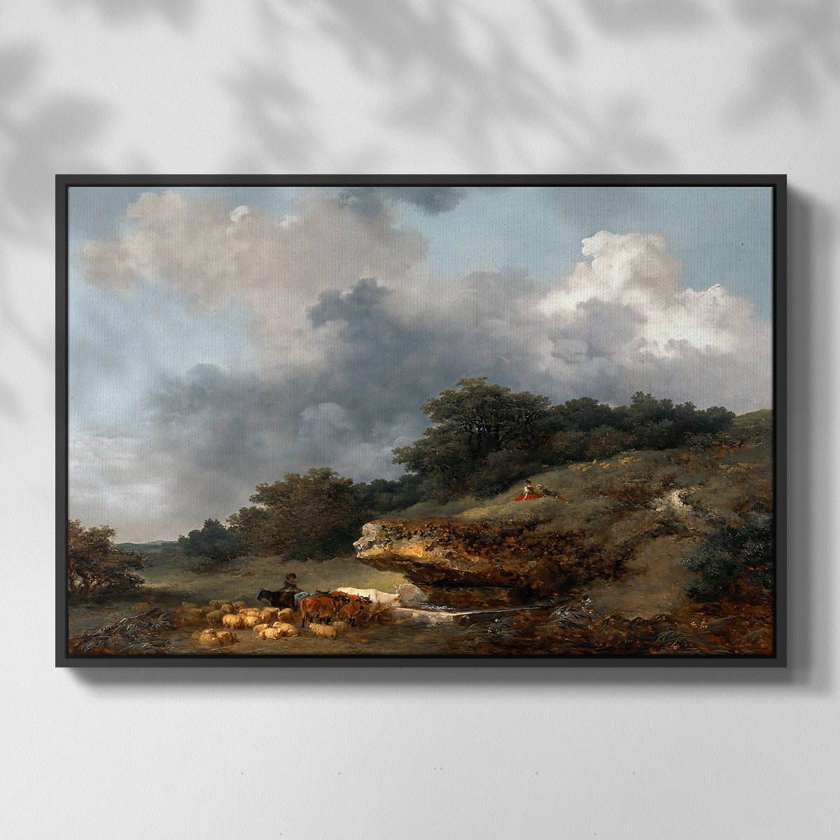 The Watering Place, c. 1765 - Floater Framed Canvas Print