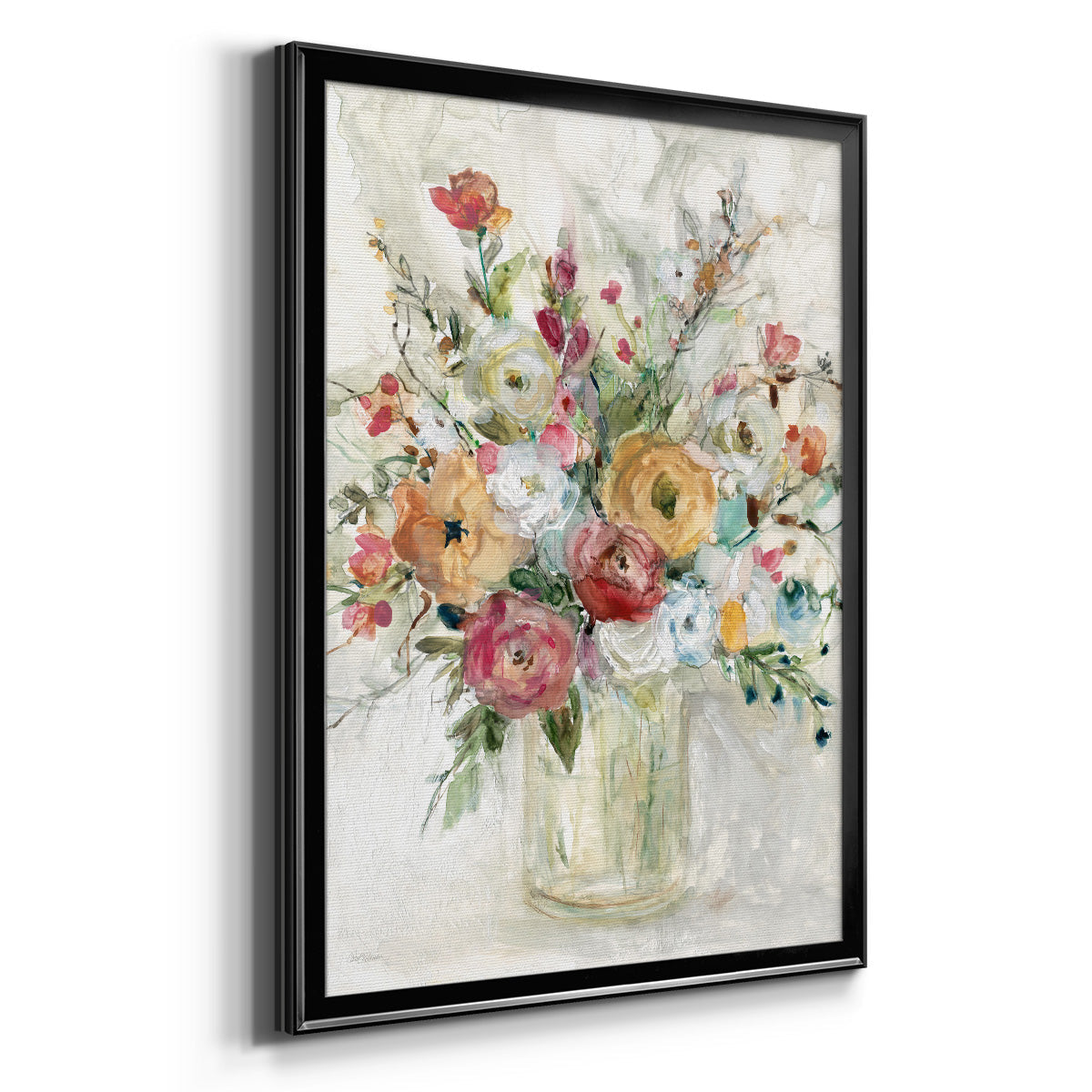 Contemporary Bouquet - Modern Framed Canvas Print