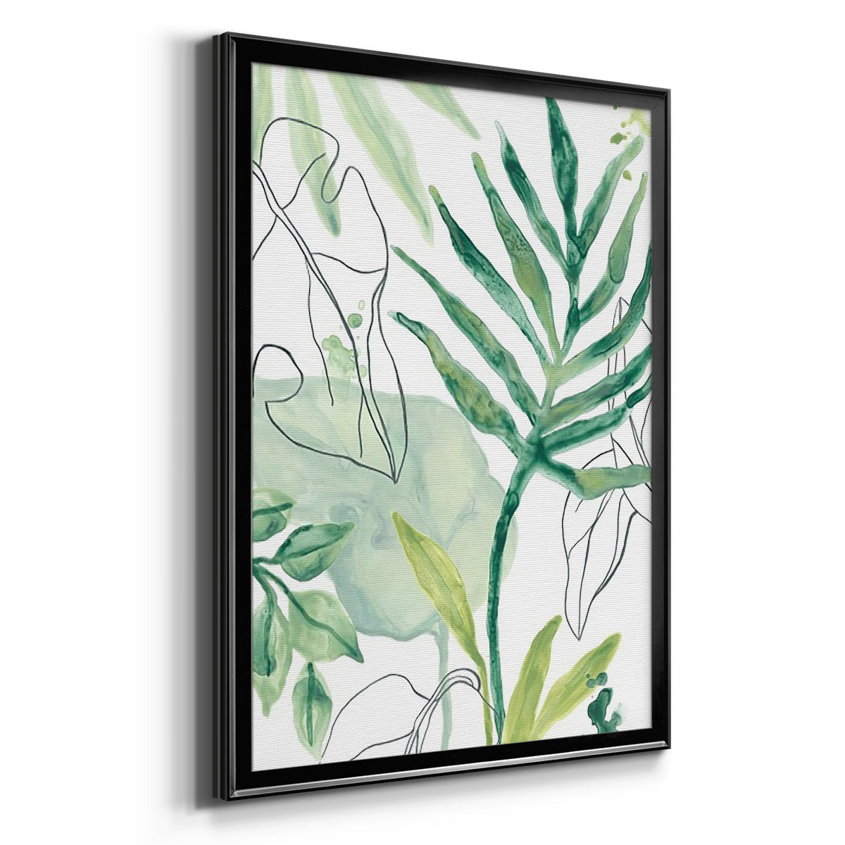 Tropical Palm Chorus III - Modern Framed Canvas Print