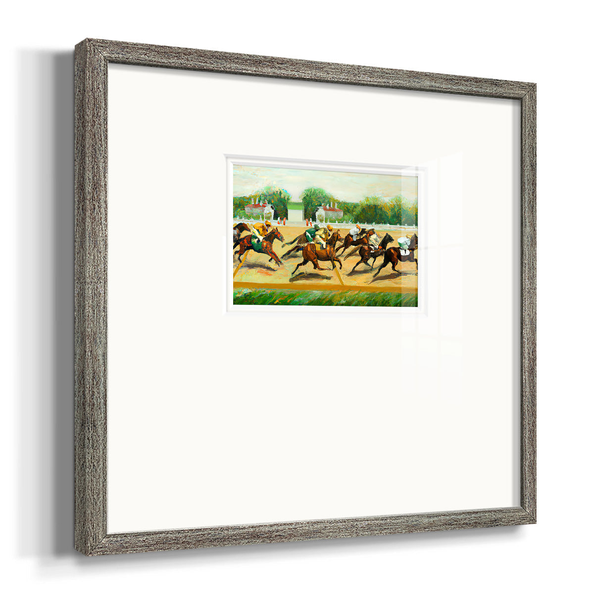 Dat at the Race III Premium Framed Print Double Matboard