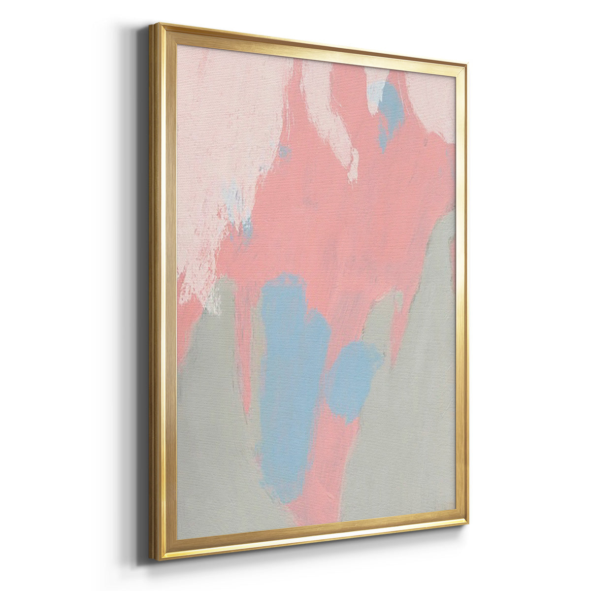 Blushing Abstract III - Modern Framed Canvas Print