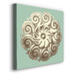 CKd Celadon&Mocha Rosette I (NC) - Canvas Art Print