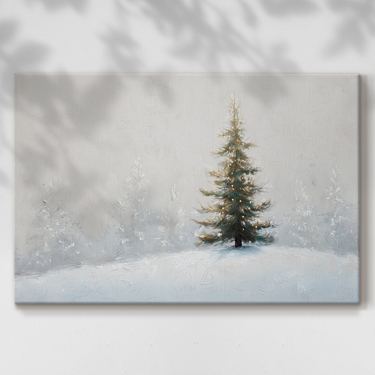 Sleigh of Frostlit Silence - Canvas Art Print