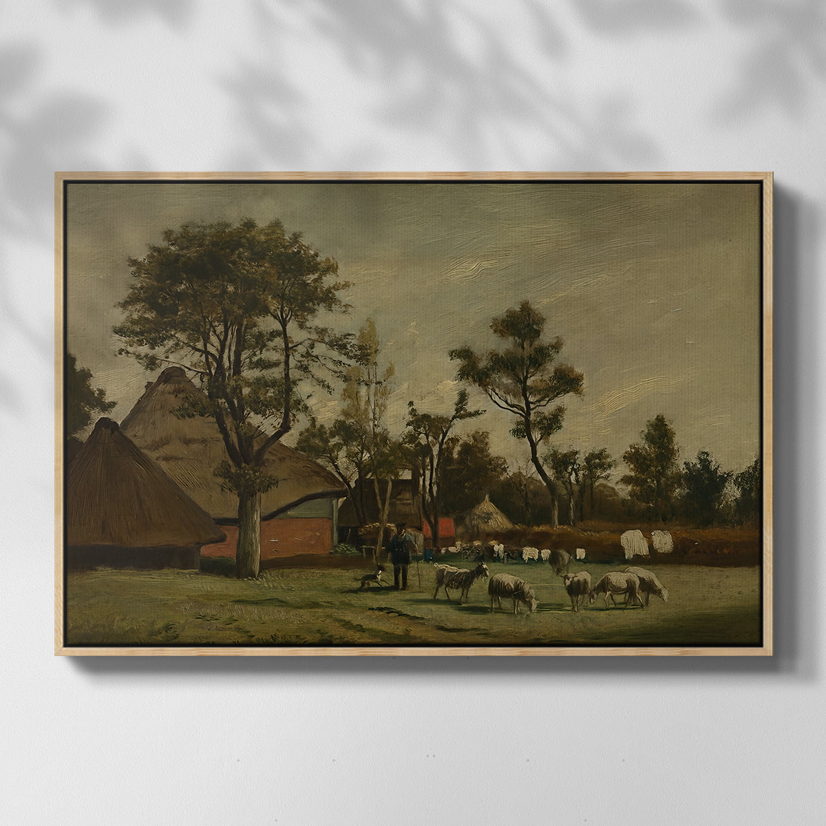 Farmhouse, c. 1865-1875 - Floater Framed Canvas Print