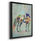 Fantastic Florals Fox, Standing - Modern Framed Canvas Print