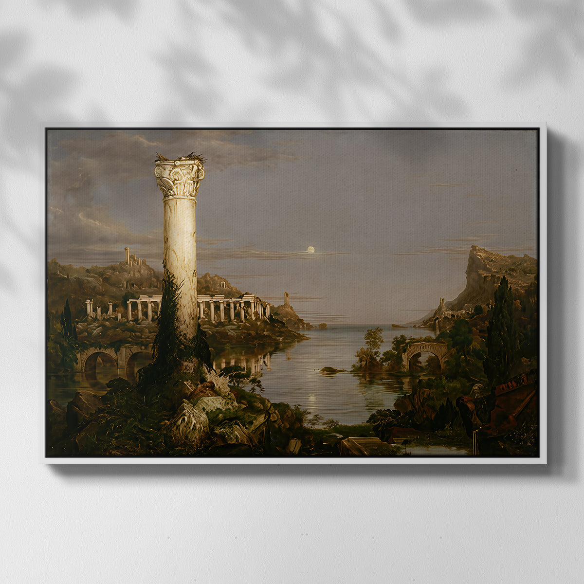 The Course of Empire: Desolation, 1836 - Floater Framed Canvas Print