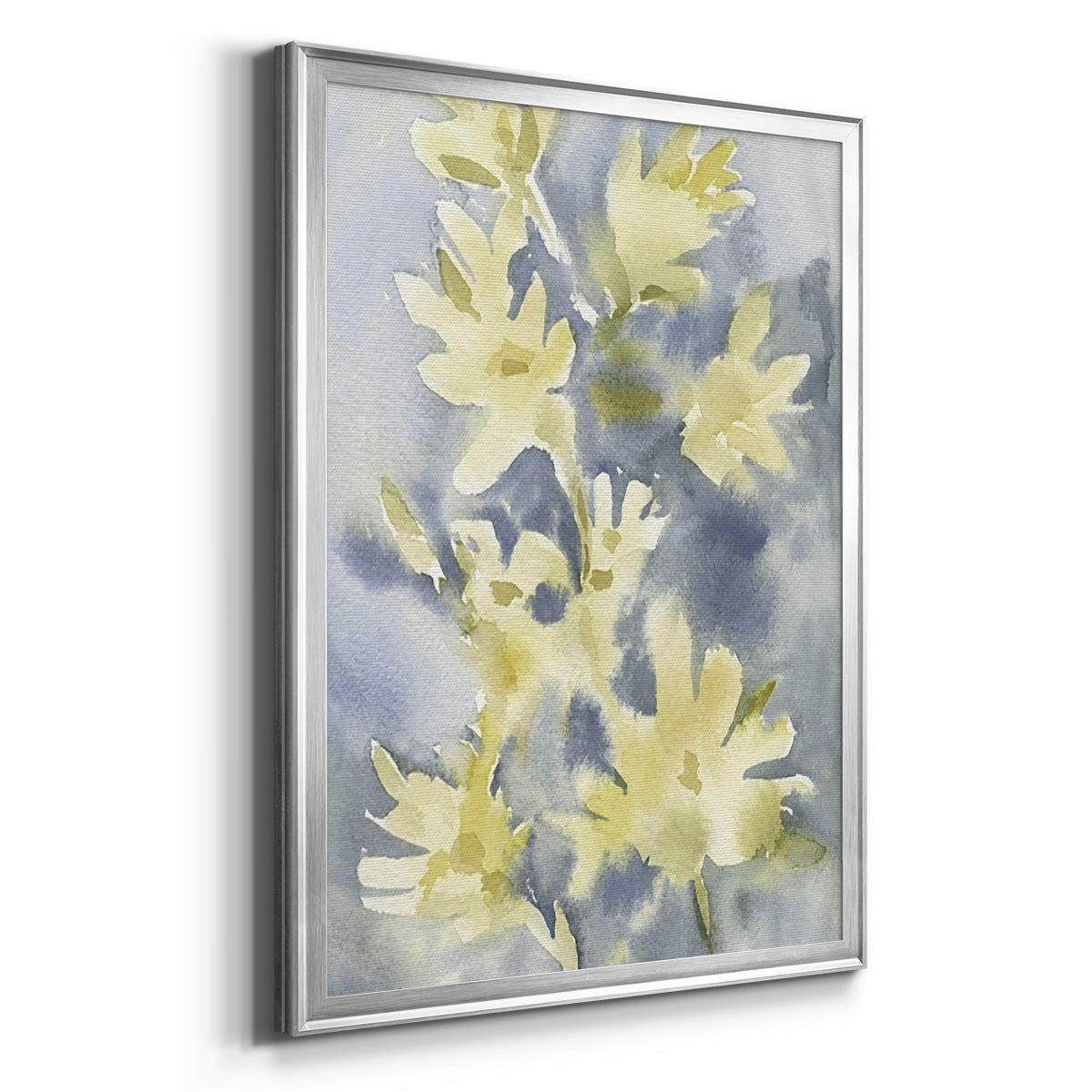 Forsythia Blooms I - Modern Framed Canvas Print