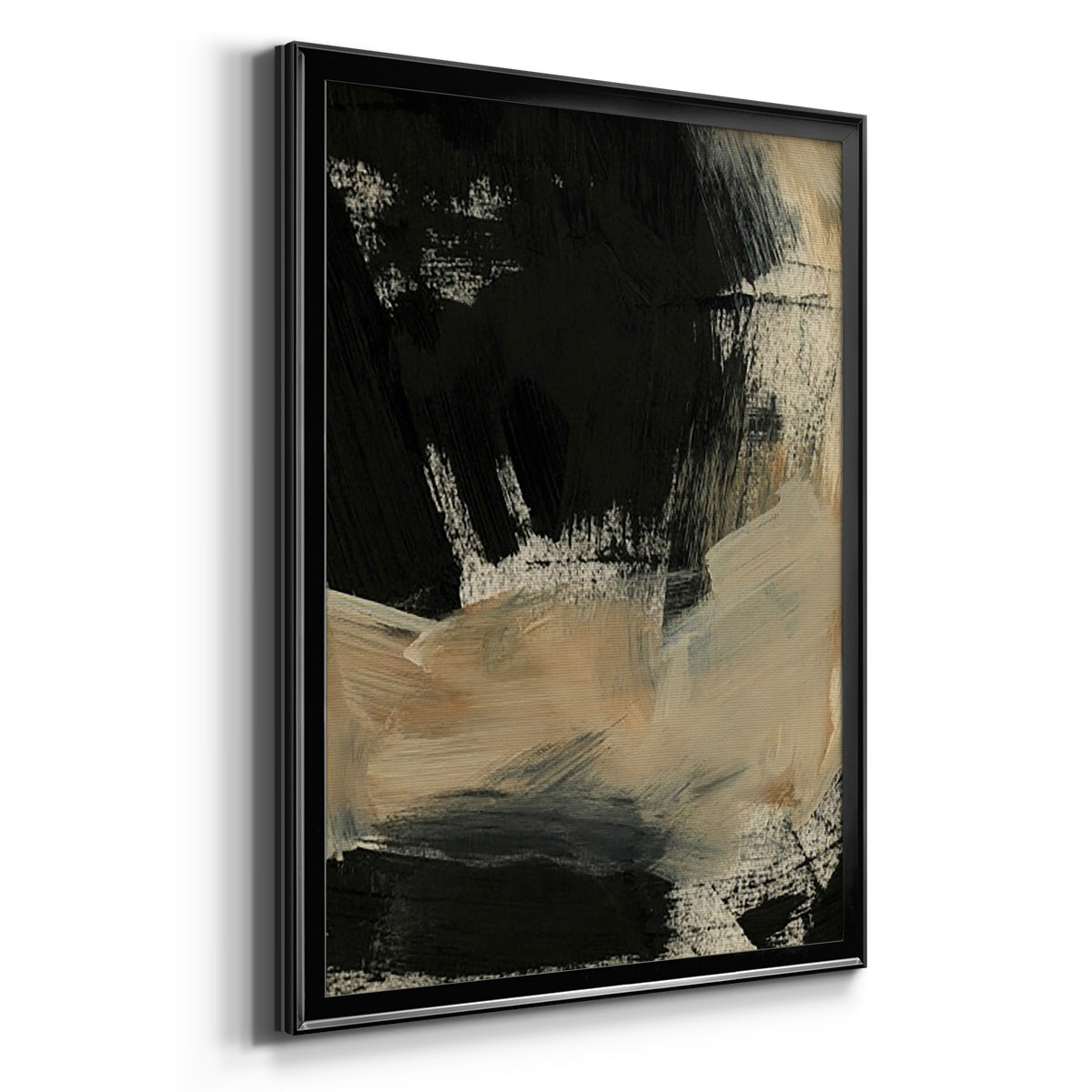 Baked Paintstrokes VI - Modern Framed Canvas Print