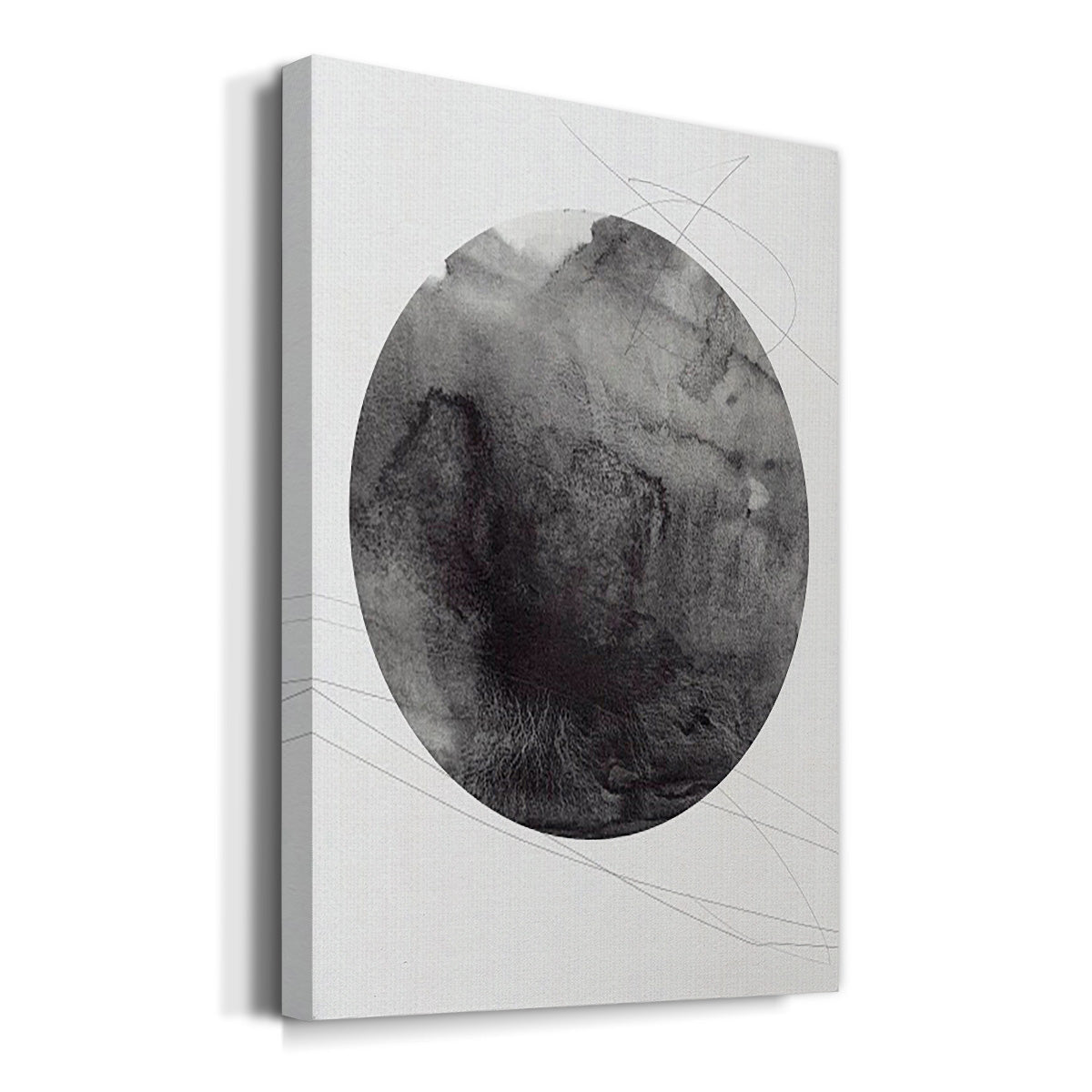 Graphite Moon I Premium Gallery Wrapped Canvas - Ready to Hang