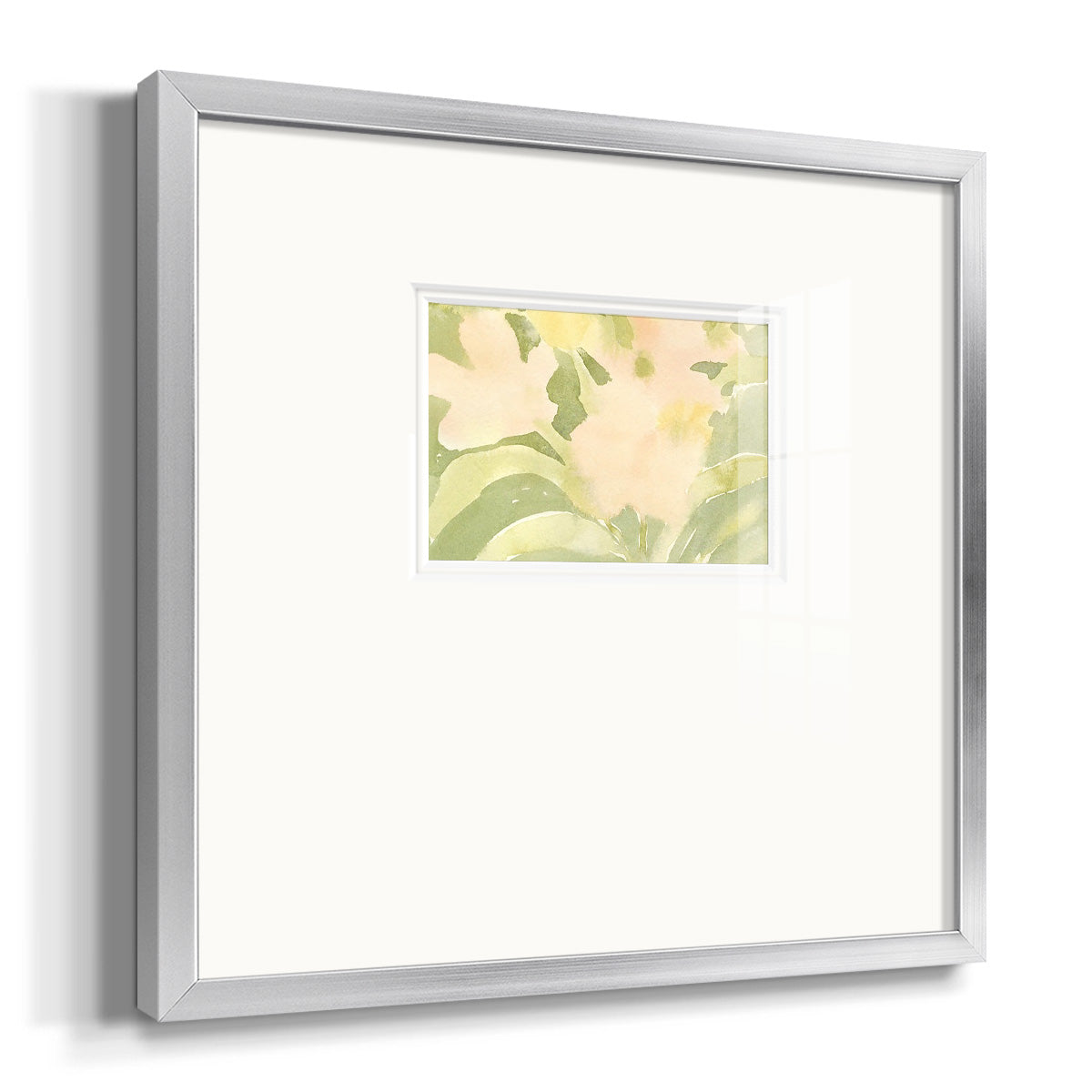 Verdant Floral Abstract II Premium Framed Print Double Matboard