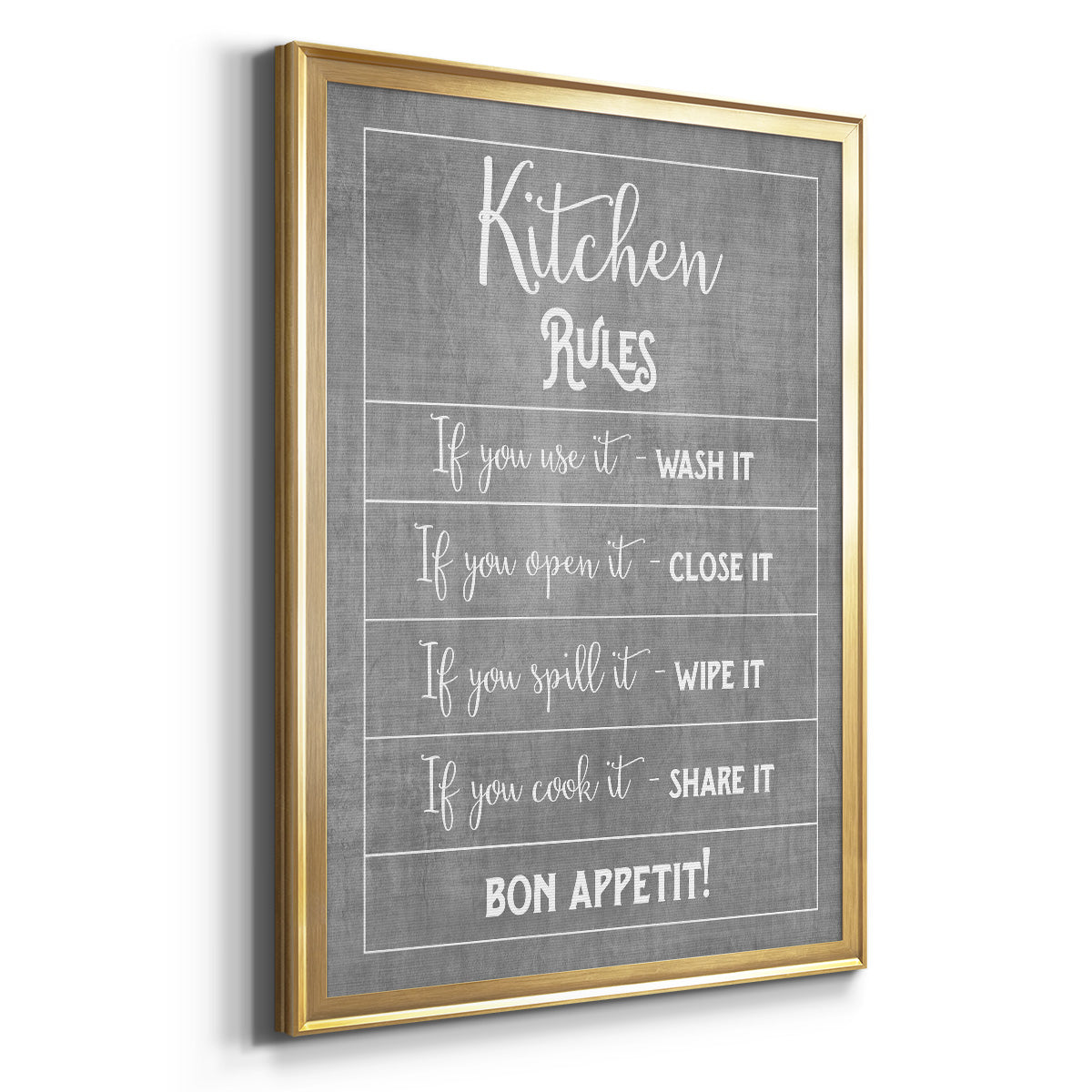 Bon Appetit - Modern Framed Canvas Print