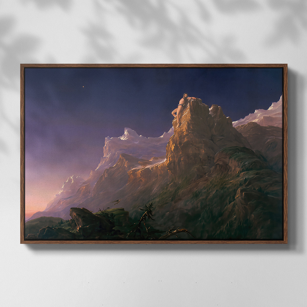 Prometheus Bound, 1847 - Floater Framed Canvas Print