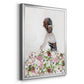 Beautiful Floral Contemplation II - Modern Framed Canvas Print