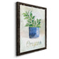 Potted Oregano - Premium Canvas Framed in Barnwood - Ready to Hang