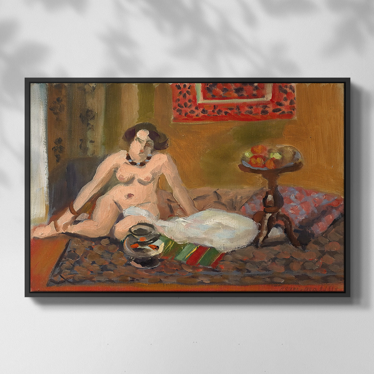 Nude with Goldfish (Nu aux poissons rouges), c. 1922 - Floater Framed Canvas Print