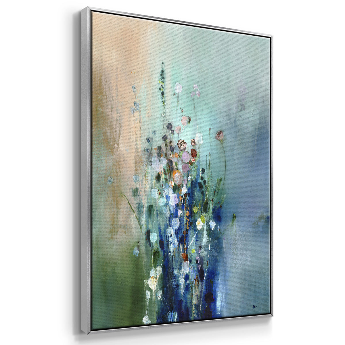 Current Air II - Floater Framed Canvas Print