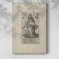 Canvas art print of a classical figure with fine lines and structured pose with a soft shadow on a white background.