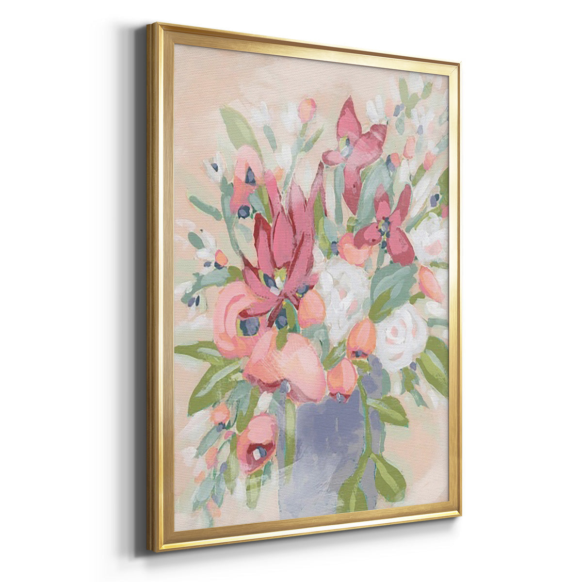 Blush Array I - Modern Framed Canvas Print