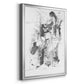 Graphite Abstract I - Modern Framed Canvas Print