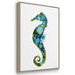 Seahorse - Framed Premium Gallery Wrapped Canvas L Frame - Ready to Hang