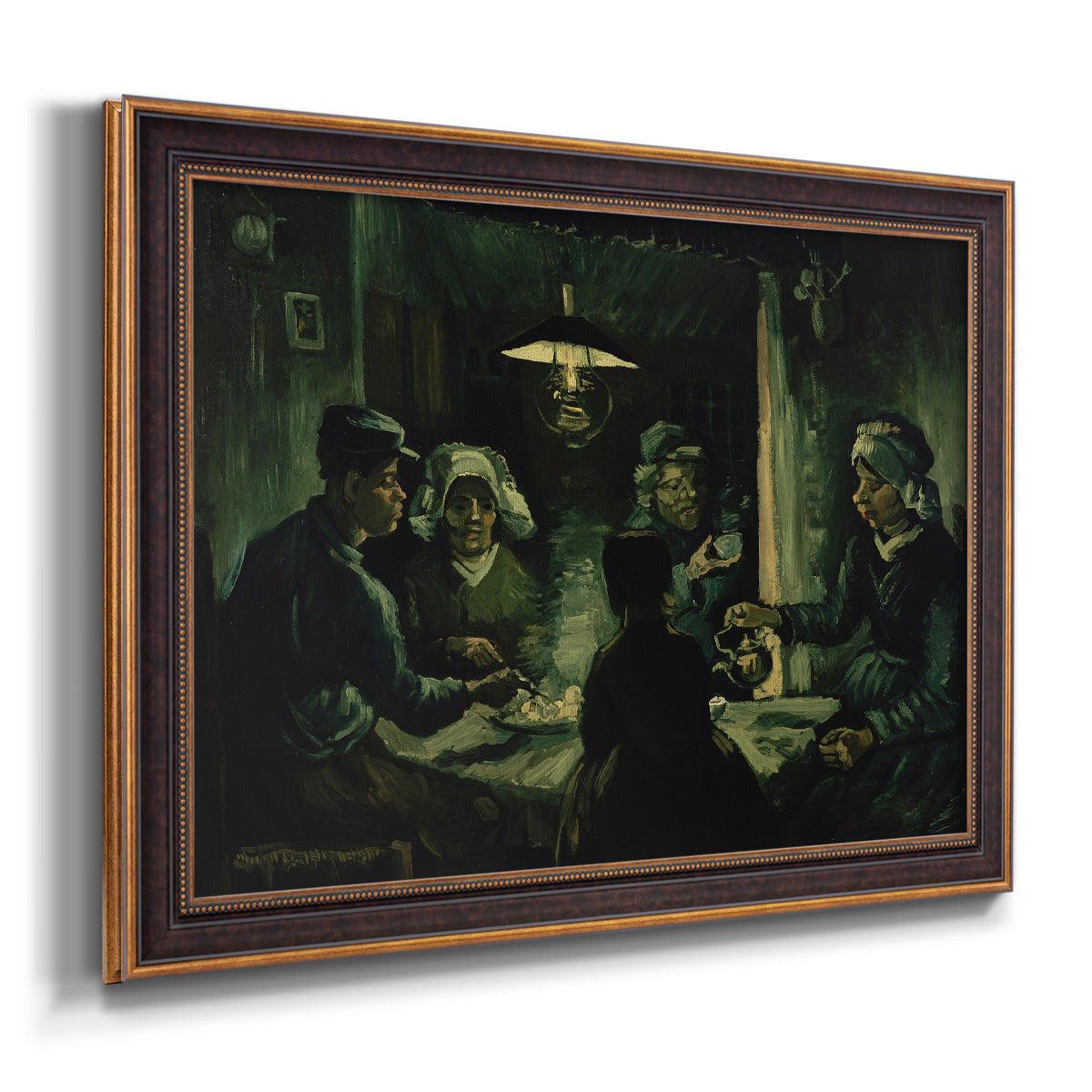 Second Study for the Potato Eaters - Ornate Framed Canvas Print