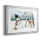 Snow Friends - Modern Framed Art Print