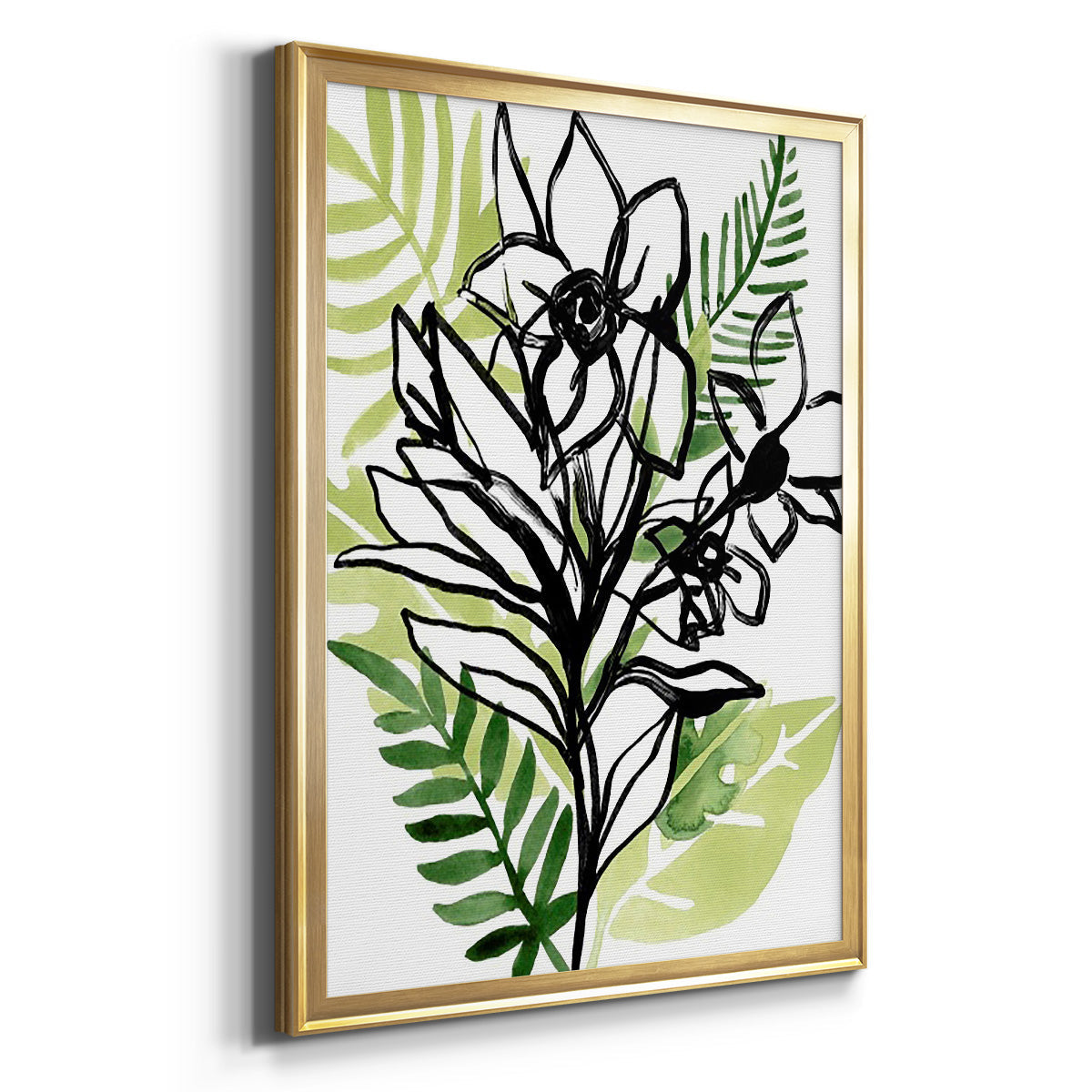 Tropical Sketchbook II - Modern Framed Canvas Print