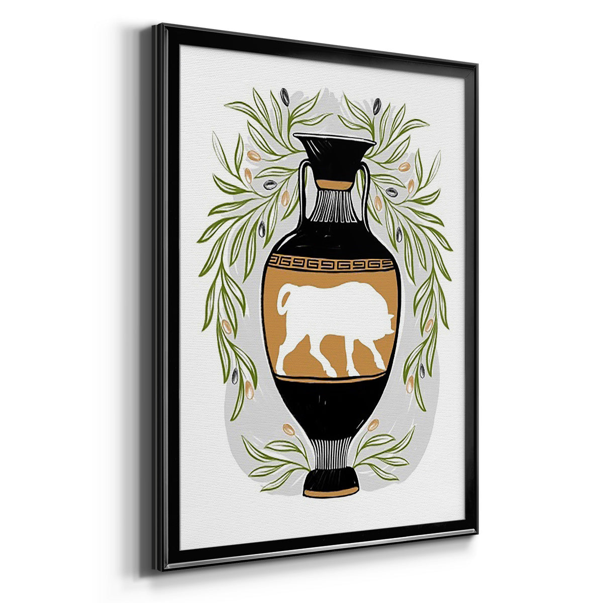 Greek Vases IV - Modern Framed Canvas Print