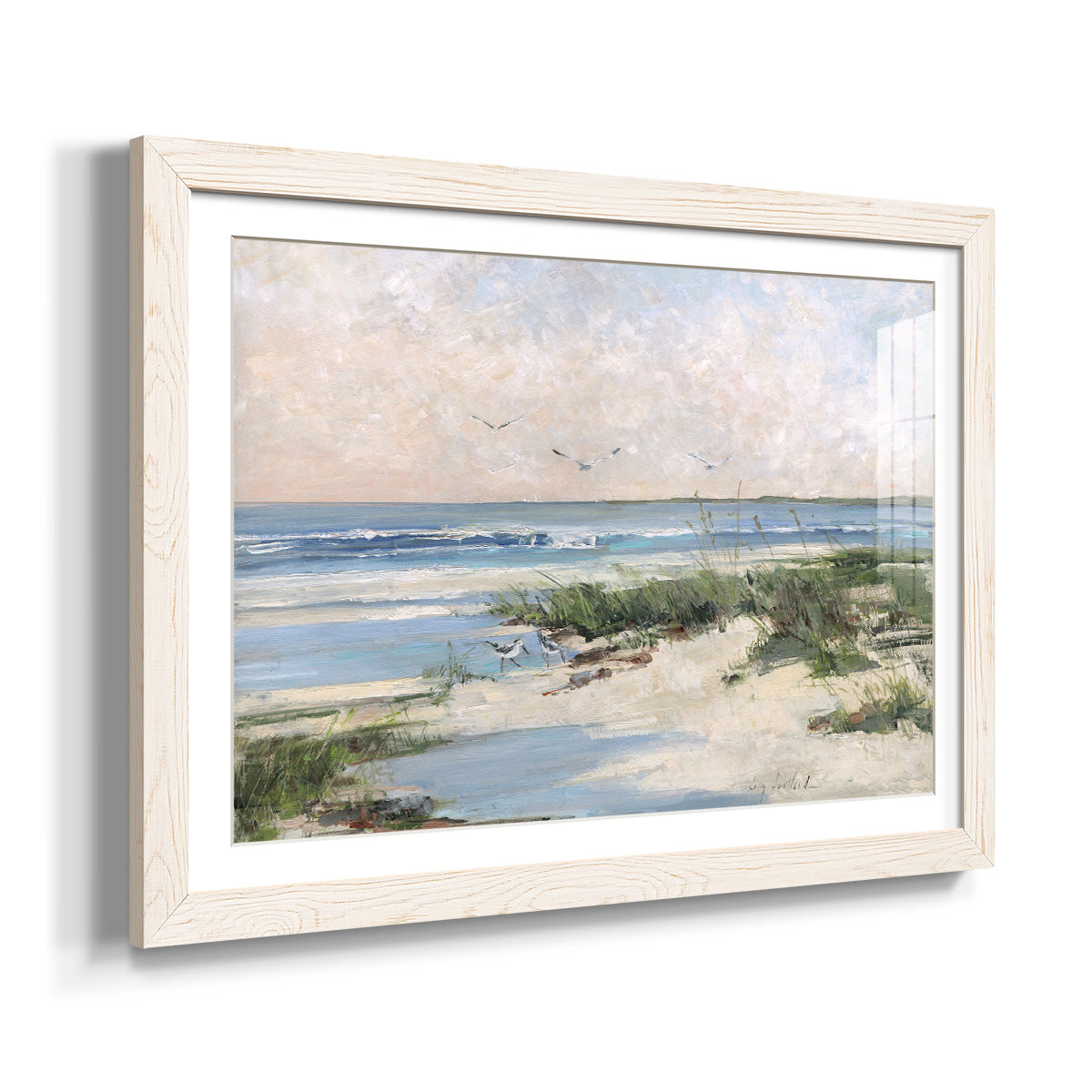 Soft Morning Sea - Barnwood Framed Art Print
