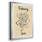 Birth Month II - Modern Framed Canvas Print