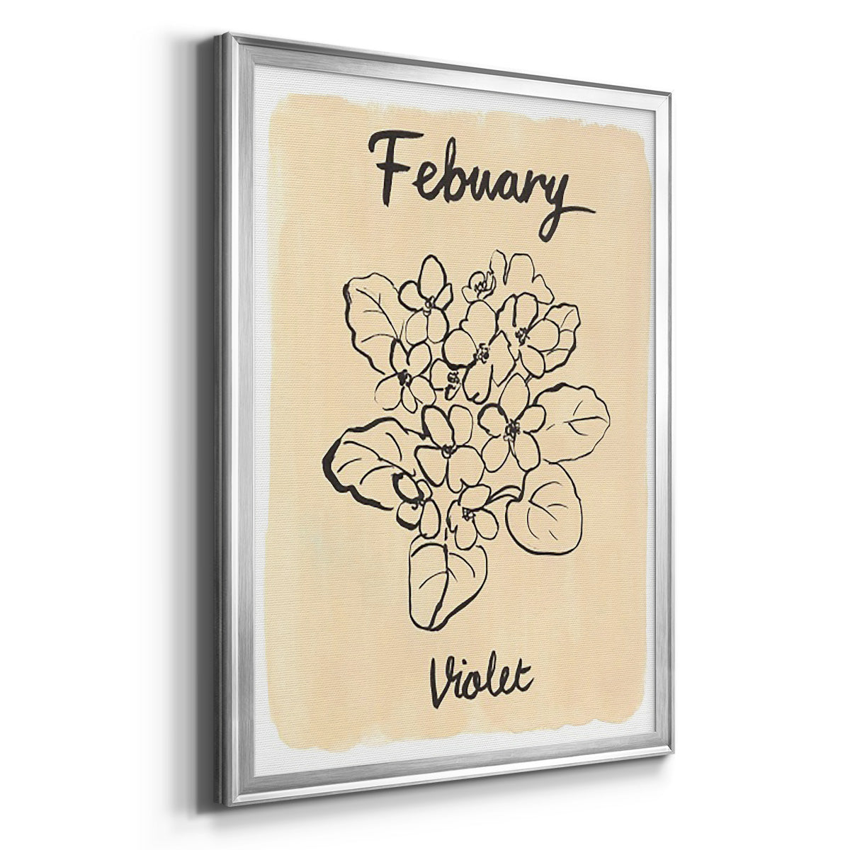 Birth Month II - Modern Framed Canvas Print