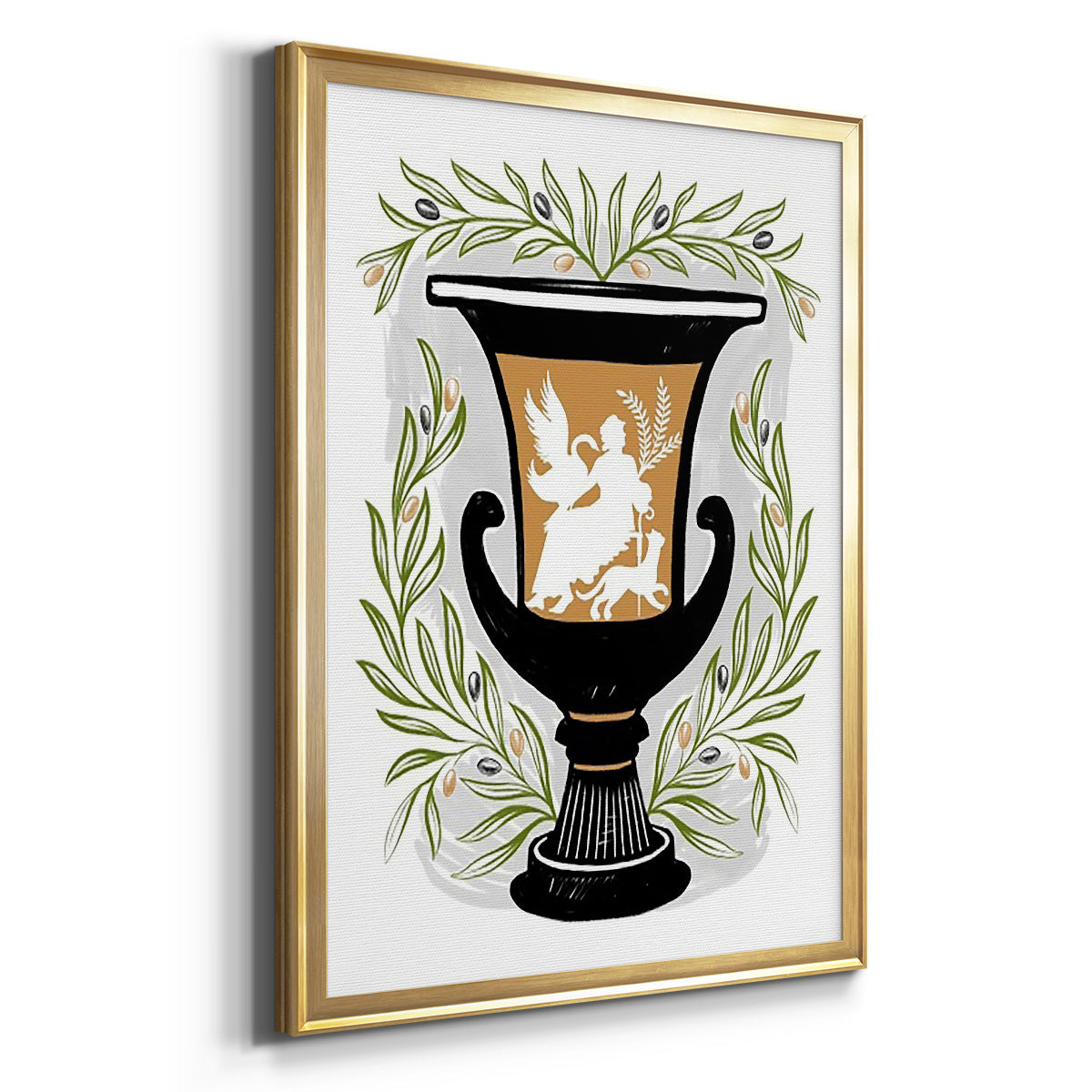 Greek Vases I - Modern Framed Canvas Print