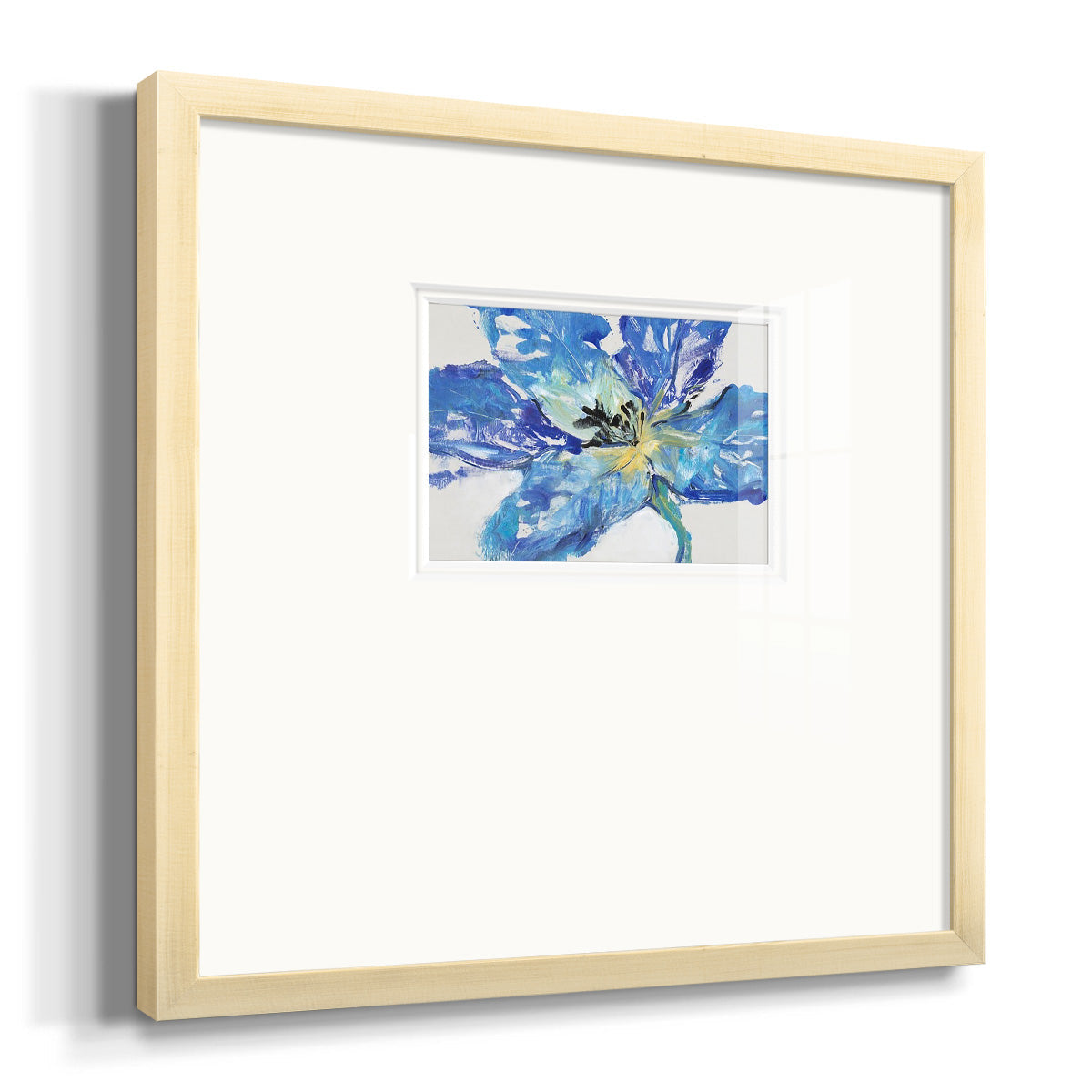 Fleur Bleue II Premium Framed Print Double Matboard