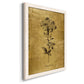 Gold Sketch Botanical II - Premium Canvas Framed in Barnwood - Ready to Hang