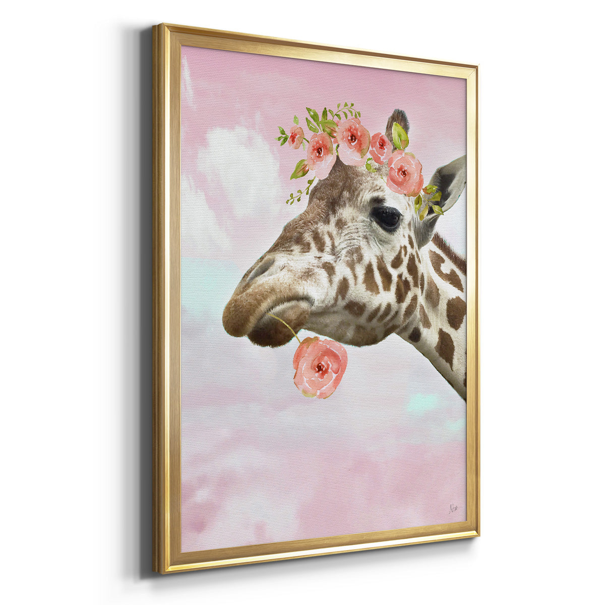 Floral Fun II - Modern Framed Canvas Print