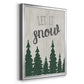 Let It Snow Forest - Modern Framed Canvas Print