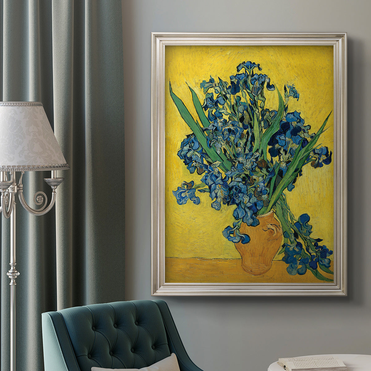 Irises, 1890 - Ornate Framed Canvas Print