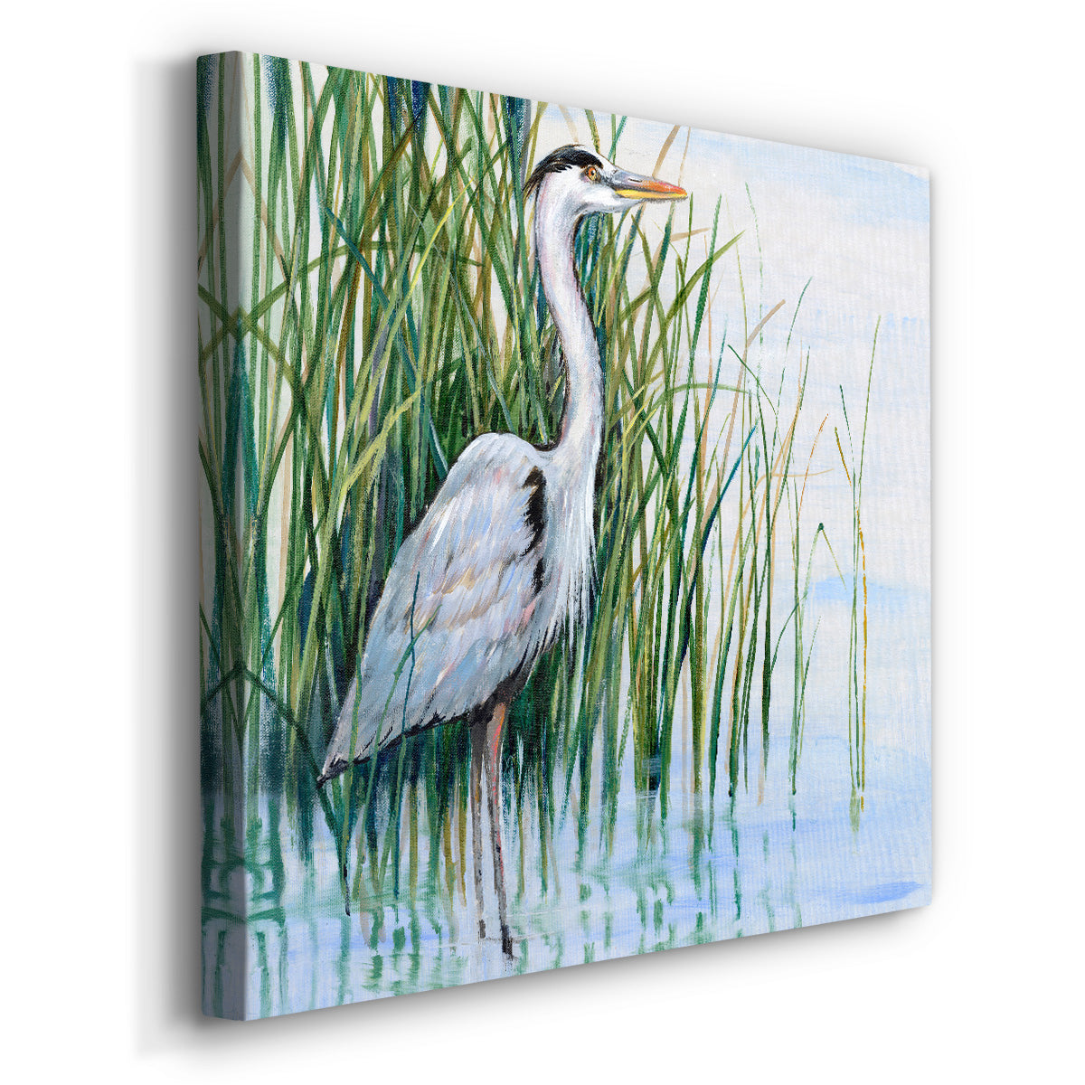 Heron in the Marsh I - Canvas Art Print