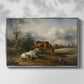 Two Horses on the Pasture, c. 1825 - Floater Framed Canvas Print