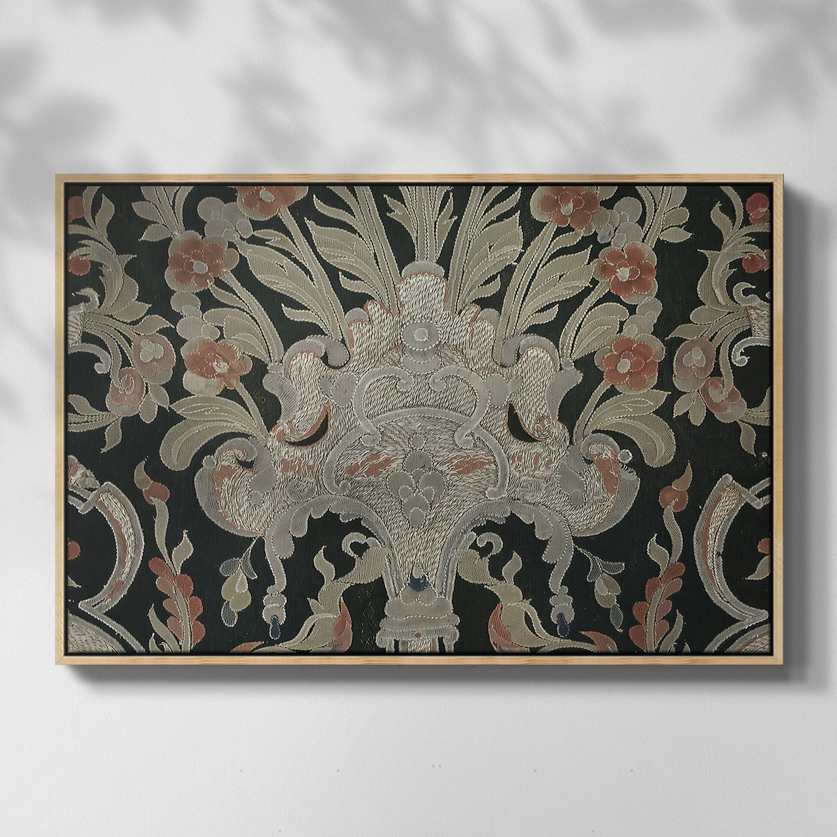 Hanging (Printed Textile), c. 18th Century - Floater Framed Canvas Print