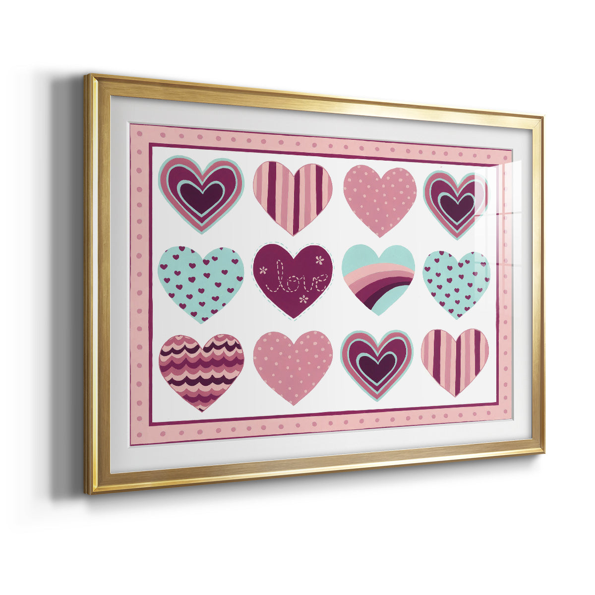 Sweet Valentine Collection A - Modern Framed Art Print