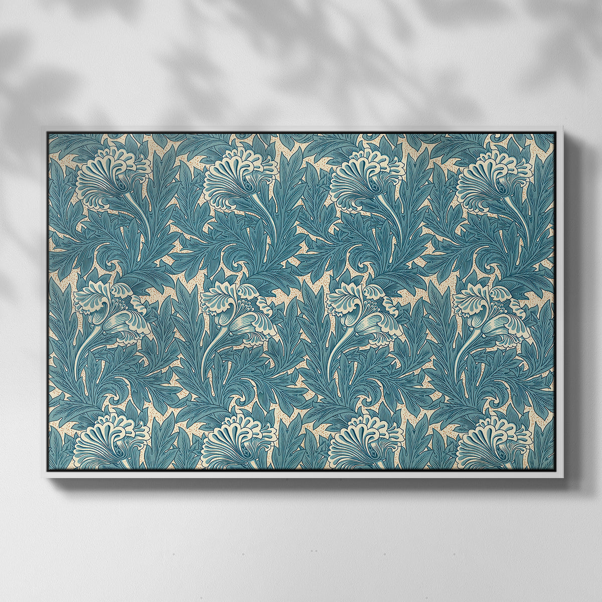 Tulip (Teal), 1875 - Floater Framed Canvas Print