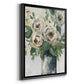 Floral Depth - Modern Framed Canvas Print