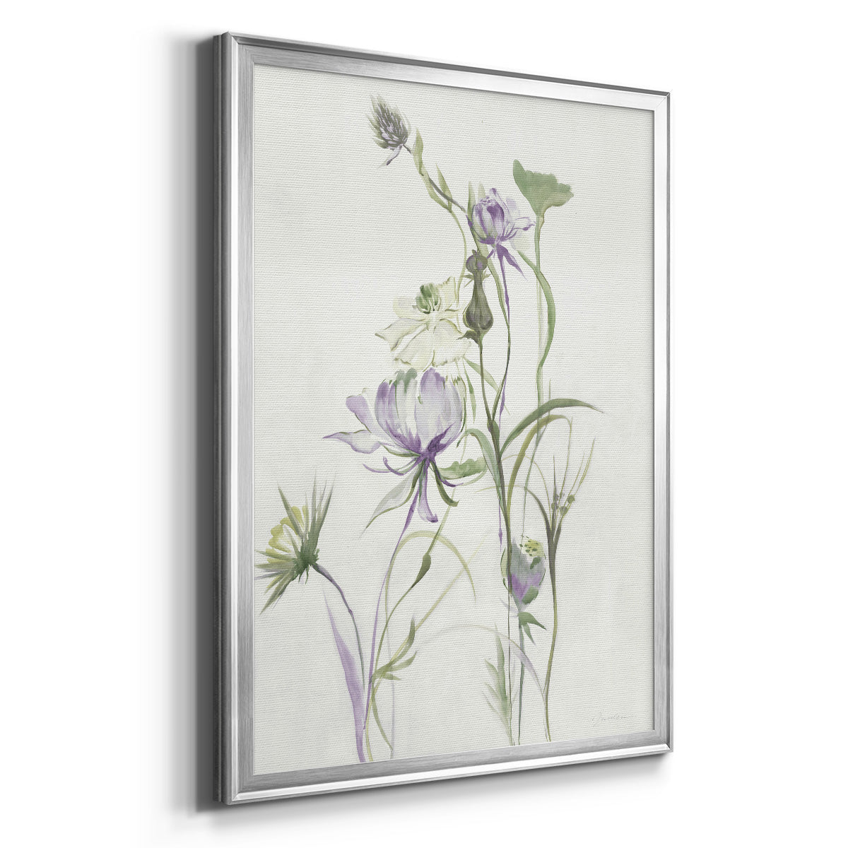 Late Summer Wildflowers II - Modern Framed Canvas Print